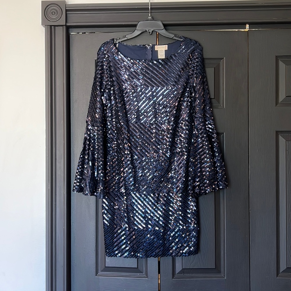 Altar'd State Navy Sequin Dress